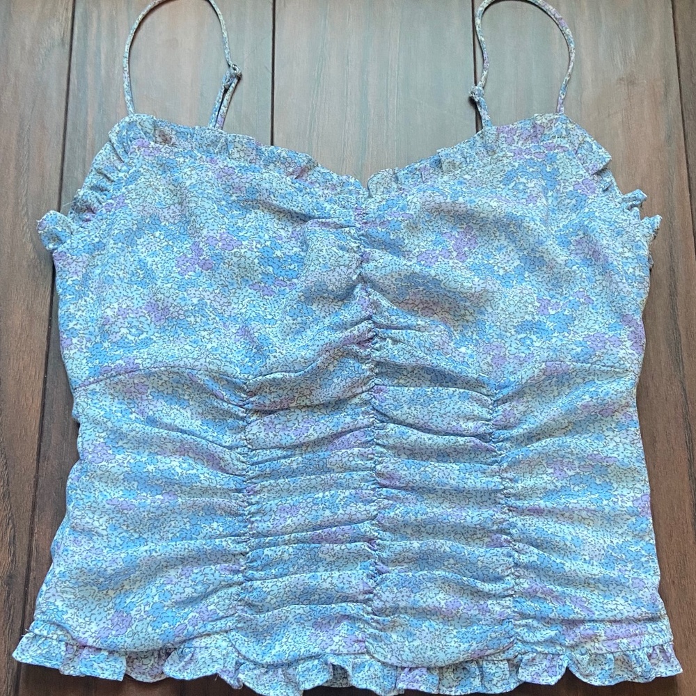 ASTR The Label Cropped Top Ditsy Floral Fairy Core Size M